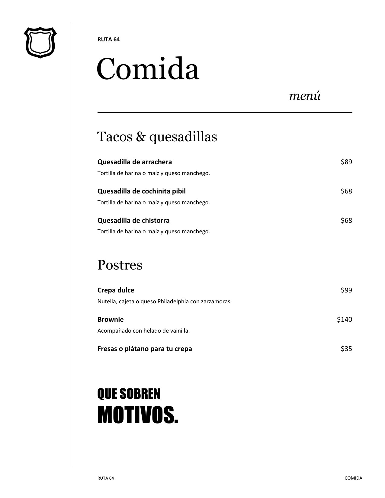 Menú de comida, página 6
